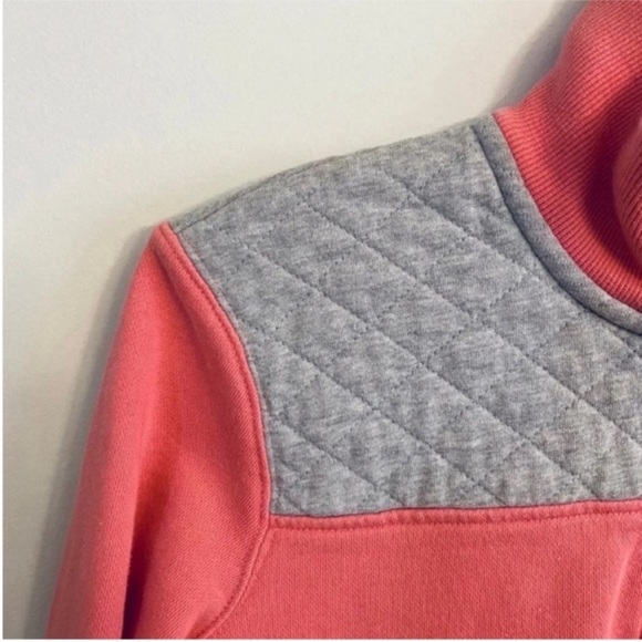 Vineyard Vines Shep Pink Coral Grey Quarter Zip Pullover Sweatshirt Small - Picture 7 of 10